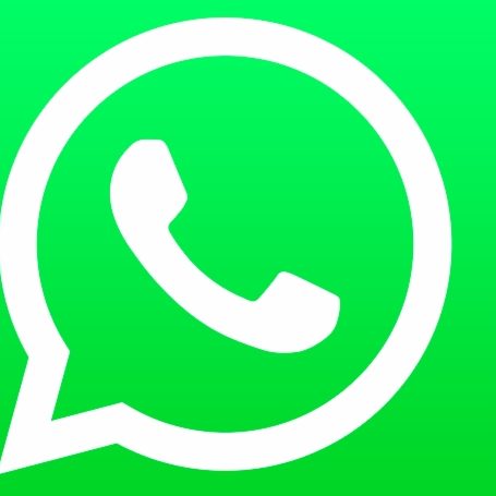 Logo von WhatsApp in grünem Quadrat mit Sprechblasensymbol.